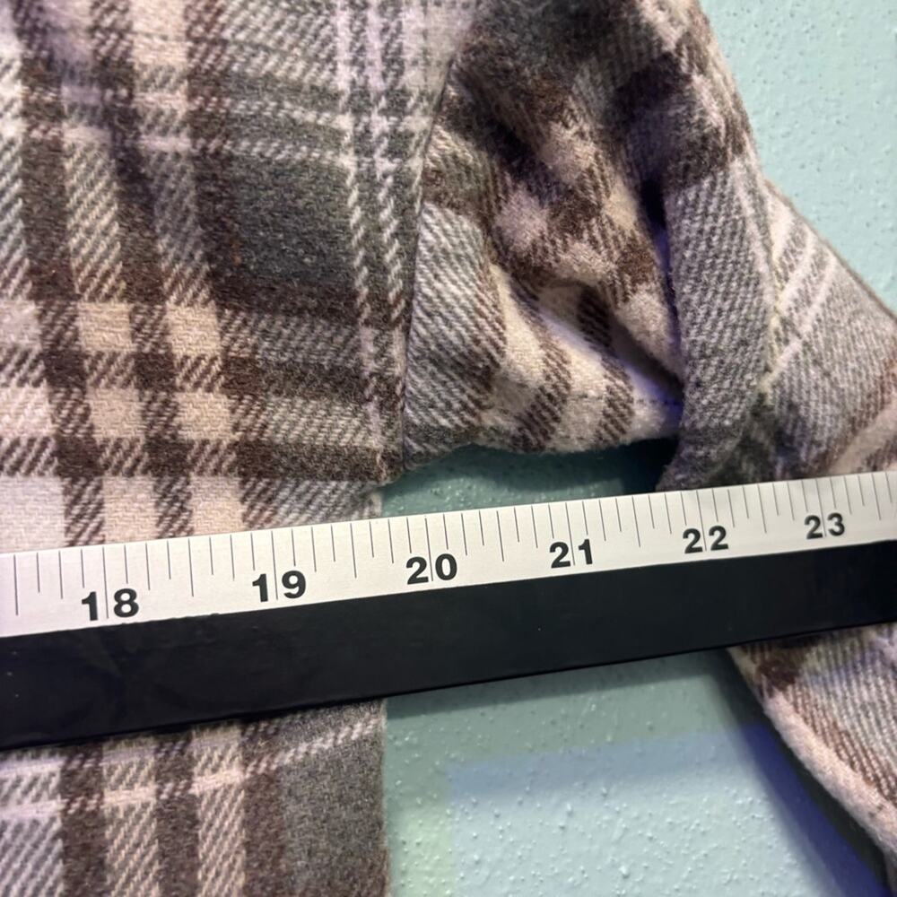 JODIFL Plaid Flannel Shacket Green Brown Cream | Women’s Small - Picture 8 of 11